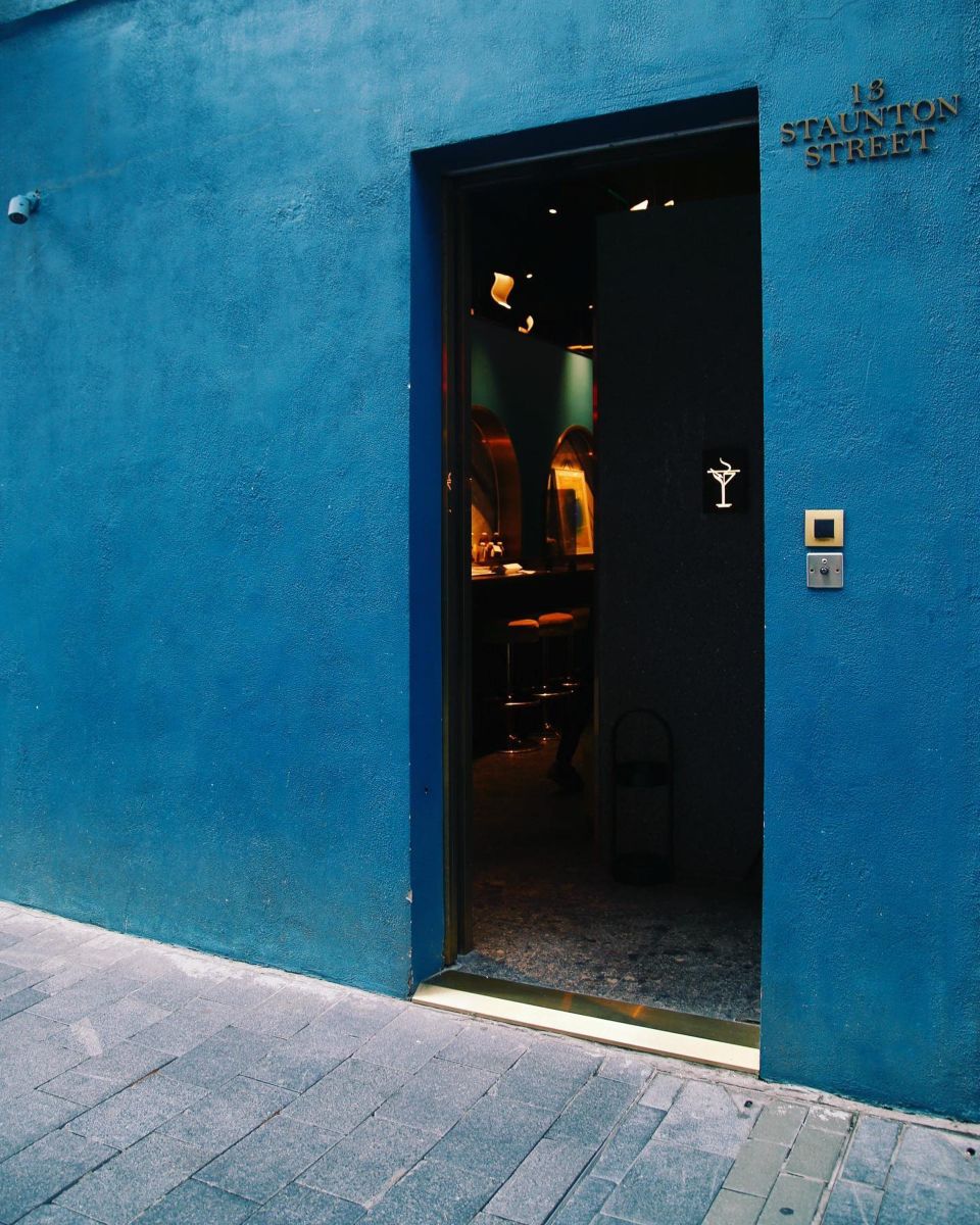 A speakeasy bar with the hidden entrance