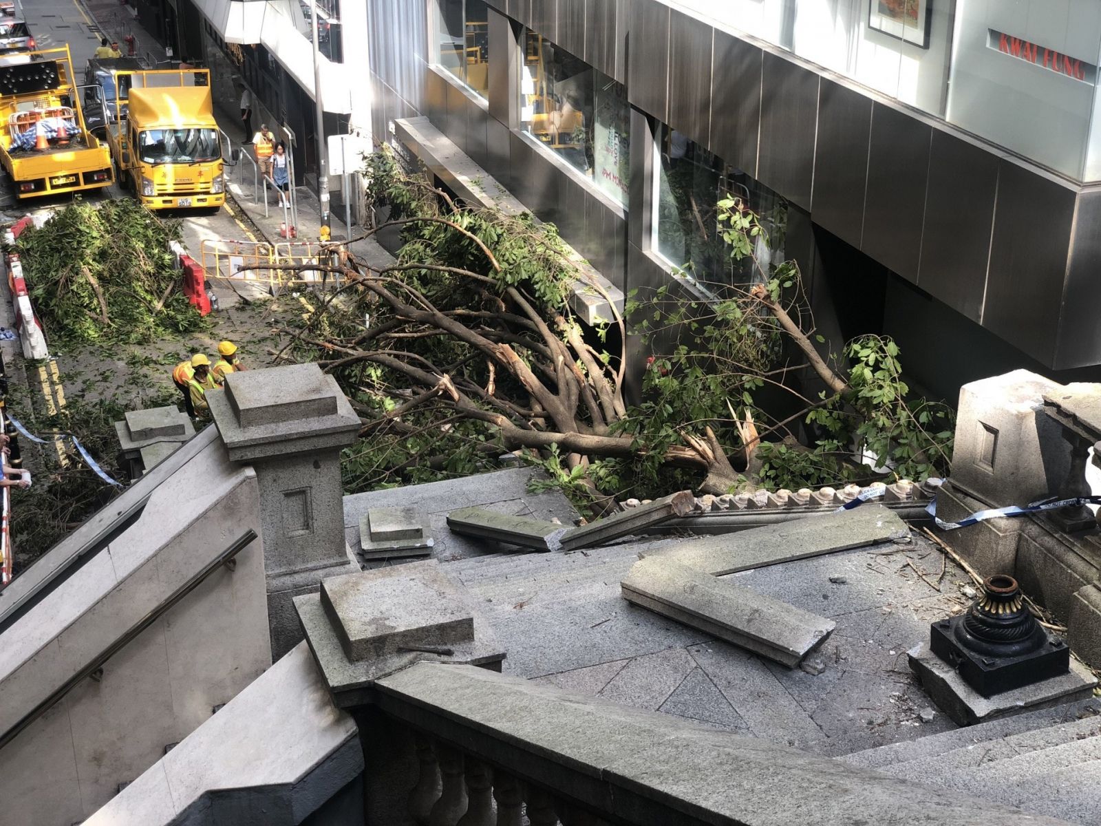 Aftermath of typhoon Mangkhut in 2018
