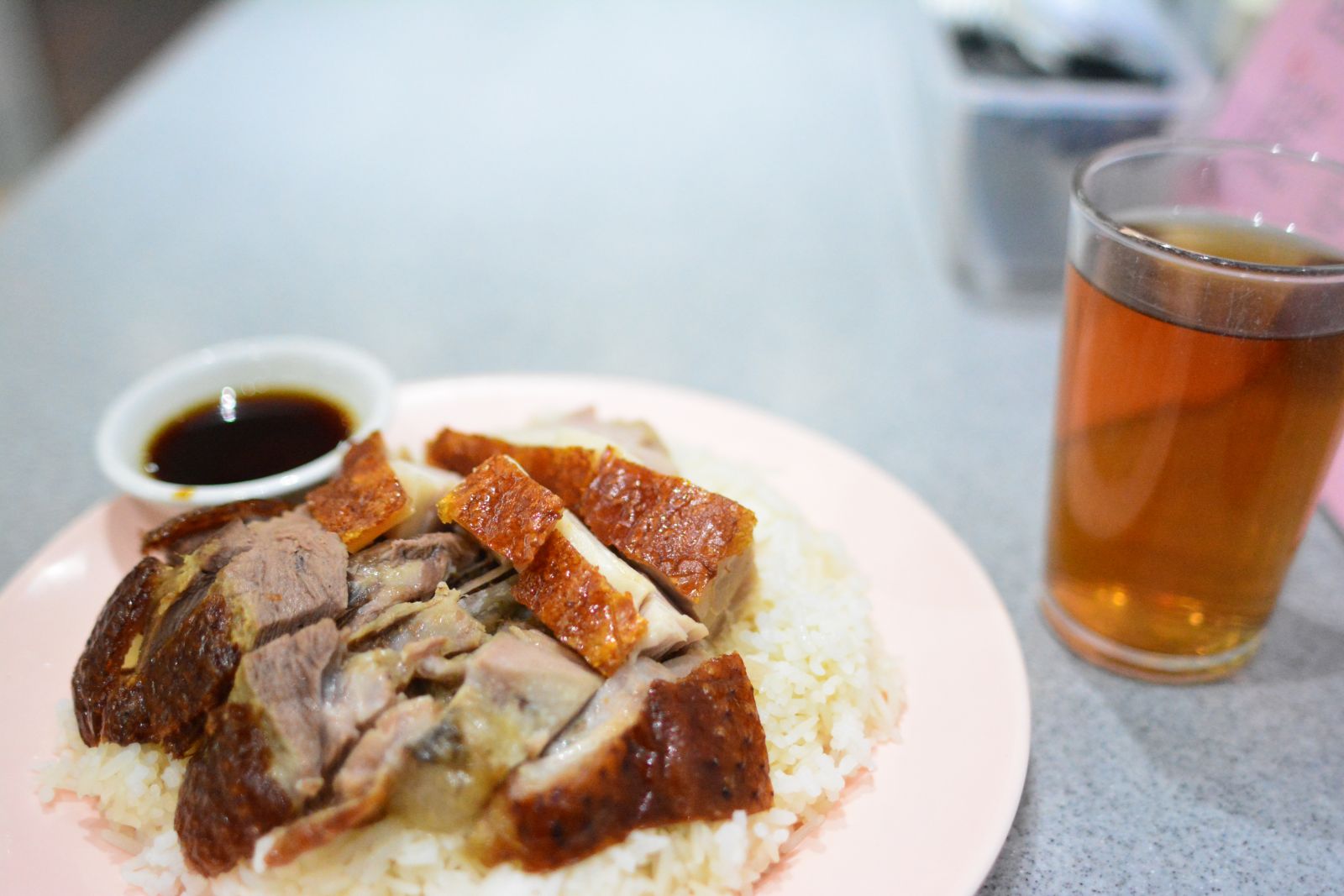 Roasted Duck (燒鴨) and Roasted Pork (燒肉)over Rice