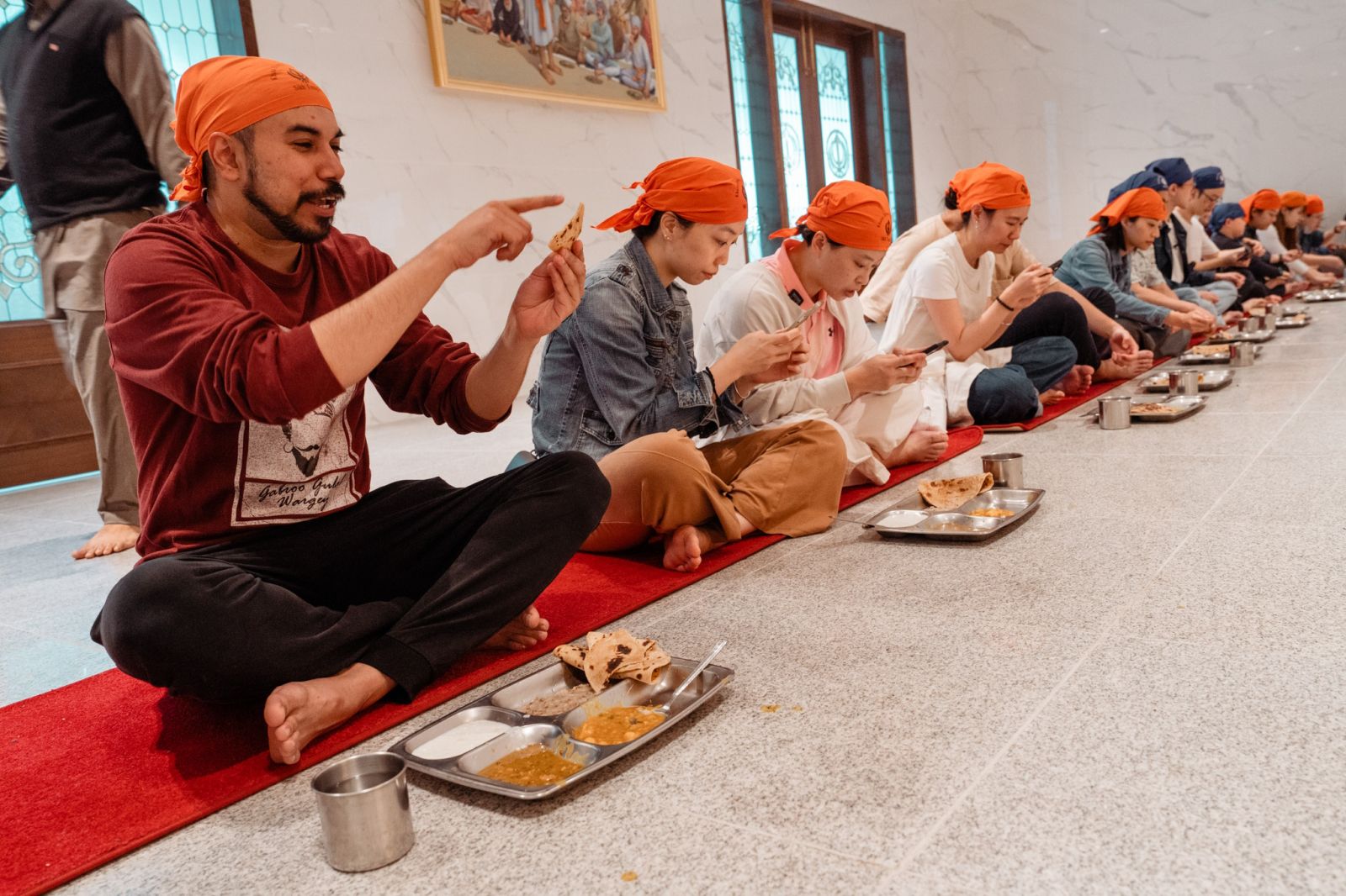 Enjoy a meal at the LANGAR