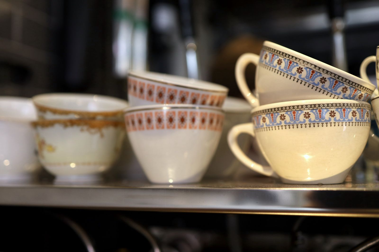 Their vintage Chinese porcelain cups