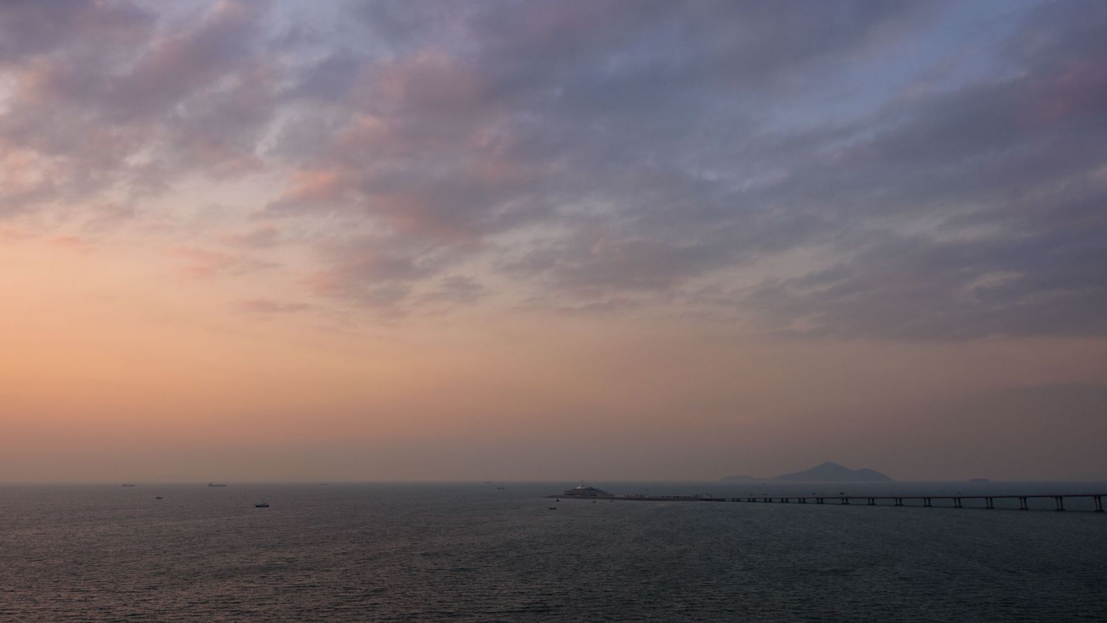 Hong Kong-Zhuhai-Macau Bridge is over there! 