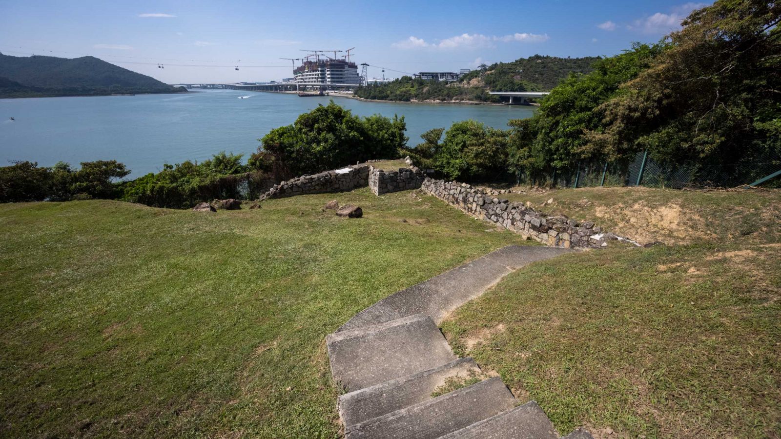 Tung Chung Battery under a blue sky