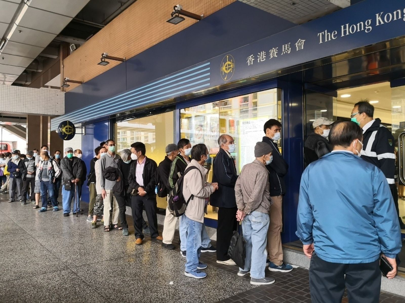 Lining up for donation!