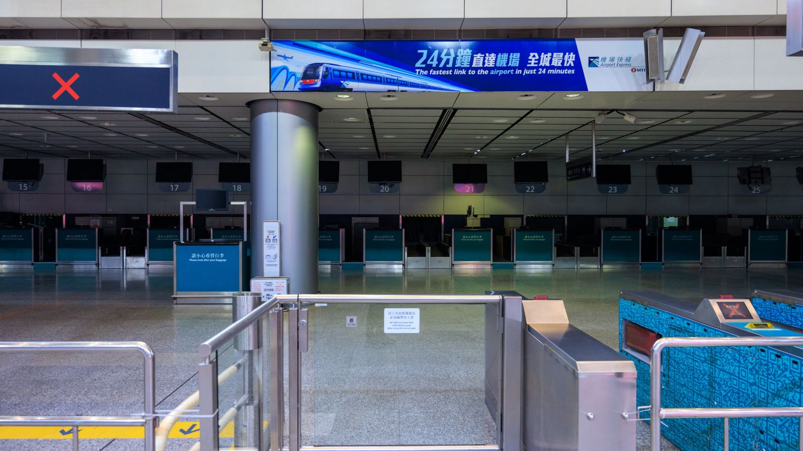 You can check in or store your luggage here