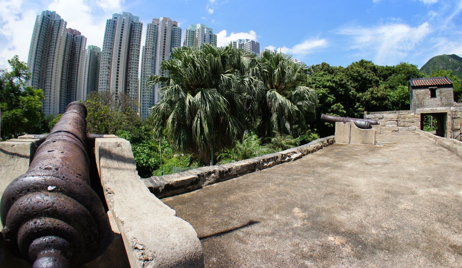 Close shot of Tung Chung Fort