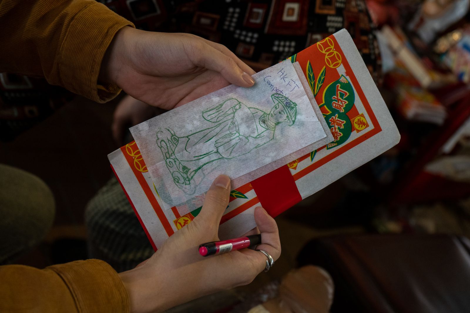 Writing down the name and the date of birth of the specific villain on the Fulu